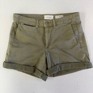 Anthropologie Chino Relaxed Fit Khaki Green Twill Shorts